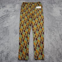 Lularoe Pants Womens One Size Green Leaf Printed Comfy Casual Pull On Le... - £15.06 GBP