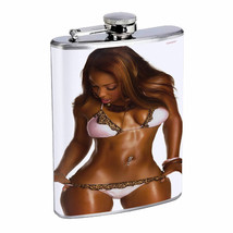 Belize Pin Up Girls D2 Flask 8oz Stainless Steel Hip Drinking Whiskey - £11.83 GBP