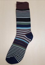 Brown Gray Stripe Socks Novelty Unisex 6-12 Crazy Fun SF175 - £6.16 GBP