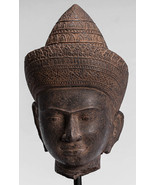 Antik Angkor Wat Stil Stein Halterung Khmer Buddha Kopf - 42cm/43.2cm - £1,869.38 GBP