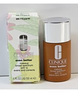 Clinique Even Better Makeup SPF 15, WN 112 Ginger (M) 1oz/30ml, Evens &amp; ... - £15.63 GBP