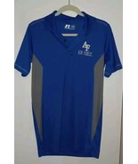 USAF Air Force Men’s Golf Polo Shirt Blue Small Polyester Russell - £11.06 GBP
