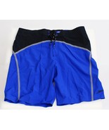 Speedo Blue &amp; Black Tech Bonded Stretch Boardshort Swim Shorts Men&#39;s NWT - £62.76 GBP