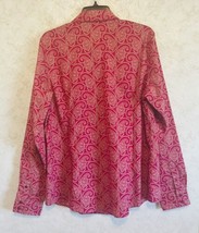 Cinch Women&#39;s Western Shirt Pink Paisley Size XL Long Sleeve Button Up Cotton - £17.76 GBP