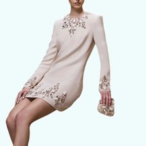 TWOTWINSTYLE Womens Patchwork Diamond Mini Dress 2024 Fashion - $154.99