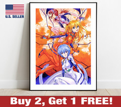 Neon Genesis Evangelion Group 18&quot; x 24&quot; Anime Poster Print Sadamoto Yoshiyuki 3 - £10.56 GBP