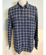 GoodThreads Men&#39;s Woven Plaid LS Shirt Blue/Green Large NEW - $26.05 CAD