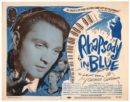 *RHAPSODY IN BLUE (R-56) Robert Alda IS George Gershwin Title Lobby Card... - £59.95 GBP