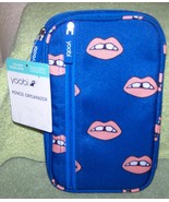 Yoobi Pencil Organizer Blue Peach Lips Icons NWT - $8.79