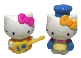 McDonalds Hello Kitty Figurine Plastic Toy Collectible Baking Pie Guitar 2013 - £7.90 GBP