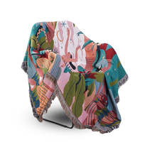 Anyhouz Blue Blanket Multi-function Forest Dancer Throw 2 Sides Sofa Covers Tass - £81.80 GBP