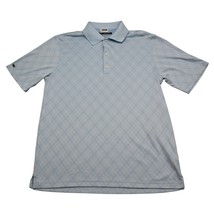 Greg Norman Shirt Mens Large Blue Polo Golf Casual Camp Golfer Light - $19.68