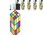 80&#39;s Theme D8 Lighters Set of 5 Electronic Refillable Butane Puzzle Cube - $15.79