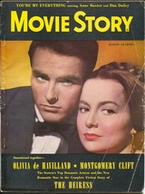 Movie Story 8/1949-Olivia de Havilland-Monty Clift-Alan Ladd-Robert Mitchum-VG - £53.41 GBP