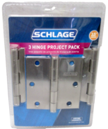 New Schlage 3 Hinge Project Pack, 3.5&quot; , Square, Satin Nickel Finish - €14,63 EUR