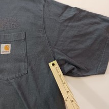 Carhartt K87 BLS NORTH BALDWIN UTILITIES Men Blue Cotton Short Sleeve T-Shirt XL image 4