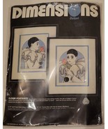 Dimensions Crewel Kit French Clown Portraits Vintage 1985 8x10 New Open ... - £19.02 GBP