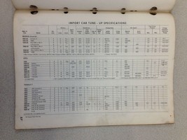 Automotive Vintage 1960s Tune-up Specification Charts Loose pages - $4.84