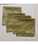 Set Of 4 Ralph Lauren Gold Satin Striped Napkins 18X18&quot; Elegant Home Déc... - $338.57 MXN