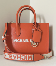 New Michael Kors Mirella Small Shopper Top Zip Crossbody Tote Poppy withDust bag - $151.91