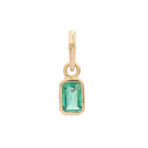 18K Gold Emerald Pendant - £229.37 GBP