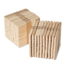 Natural Wood Craft Sticks Bulk Set, Popsicle Sticks For Crafts, Waxing S... - £24.98 GBP
