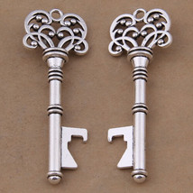 Skeleton Key Bottle Opener Large Steampunk Finding Wedding Favor Silver  - £1.19 GBP+