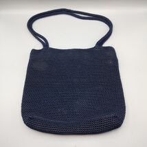 The Sak Purse Crochet Navy Blue Bag Hobo Snap Close Double Strap Zip Poc... - €9,33 EUR