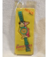 Flintstones 1986 Lewco Hour Classics Fred and Dino Quartz LCD Watch MIP - $12.23 CAD