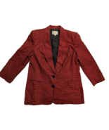 NORDSTROM - POINT OF VIEW-MEN&#39;S 2- button Red Black Checker Jacket-Blaze... - $34.56