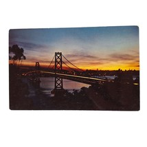 Postcard San Francisco Oakland Bay Bridge California Chrome Unposted - £5.51 GBP