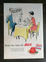 Vintage 1952 Jell-O Couple Sitting at Dinner Full Page Original Ad - 721 - £5.30 GBP