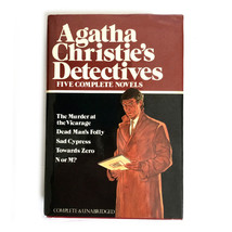 Vintage 80s Agatha Christie&#39;s Detectives Novels Five Complete Stories 1980 HC - £12.71 GBP