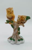 Vintage Ceramic Owl Family Figurine Mama Baby Owls Night Owls Taiwan - $12.86