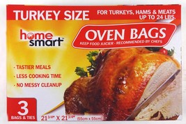 Home Smart Oven Bags, Turkey Size, Up To 24 lbs. (3 Bags And Ties) - £9.39 GBP