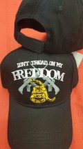 Freedon Isn&#39;T Free Gadsden Don&#39;T Tread On Me Rattlesnake Black Nra Hat Cap - £18.87 GBP