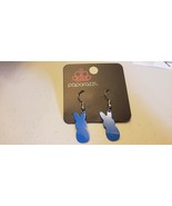 Little Girls Jewelry (new) Earrings DARK BLUE BUNNY OUTLINE - £4.09 GBP