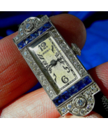 Art Deco Raymond Yard Antique Diamond Sapphire Platinum Gatby Flapper er... - $104,025.00