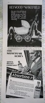 Heywood Wakefield Absorbine Jr Small Print Advertisement Art 1920s - £7.07 GBP