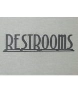 LARGE 24&quot; ART DECO STYLE WOODEN RESTROOMS SIGN - $29.95