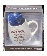Pavilion Warm &amp; Toes-sty 15.5 oz Mug &amp; Sock Set &quot;Love you to the moon an... - $335.33 MXN