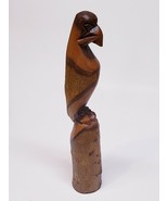 Weird Creepy Hand Carved American Folk Art Eagle Perched On Stump - 10&quot; ... - $872.66 MXN