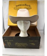 VTG American Hat Co XXX 3x CLEAR BEAVER Size 7 Cowboy Hat Western Vtg 60s - £148.96 GBP