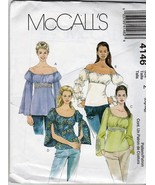 McCall&#39;s 41462005 Misses&#39;/Miss Petite Romantic Tops; Size 16-22 - £6.88 GBP