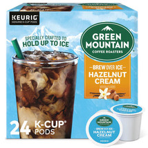 GREEN MOUNTAIN HAZELNUT CREAM BREW OVER ICE COFFEE 24 CT K-CUPS - $22.59