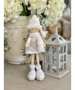 White Fabric Heart Angel - $26.35