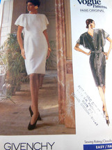 Vogue Paris Original Dress w Capelet Givenchy Vintage  2303 size 6 8 10 Uncut - £11.25 GBP