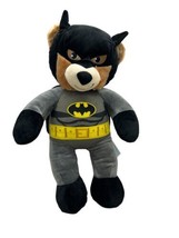 Build A Bear Batman Brown Plush Animal Batman Symbol Outfit &amp; Hooded Mask w/Cape - £13.51 GBP