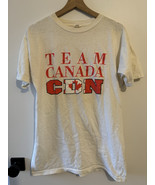 MENS Small Team Canada CDN White Cotton T-Shirt - $20.12 CAD