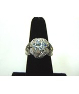 Womens Sterling Silver .925 Ring w/ CZ Stones 10.8g #E2624 - £26.03 GBP